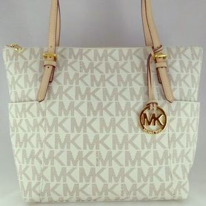 NWT Michael Kors Logo Print Signature Tote